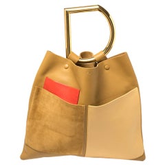 Celine Multicolor Leather And Suede Geometric Bag