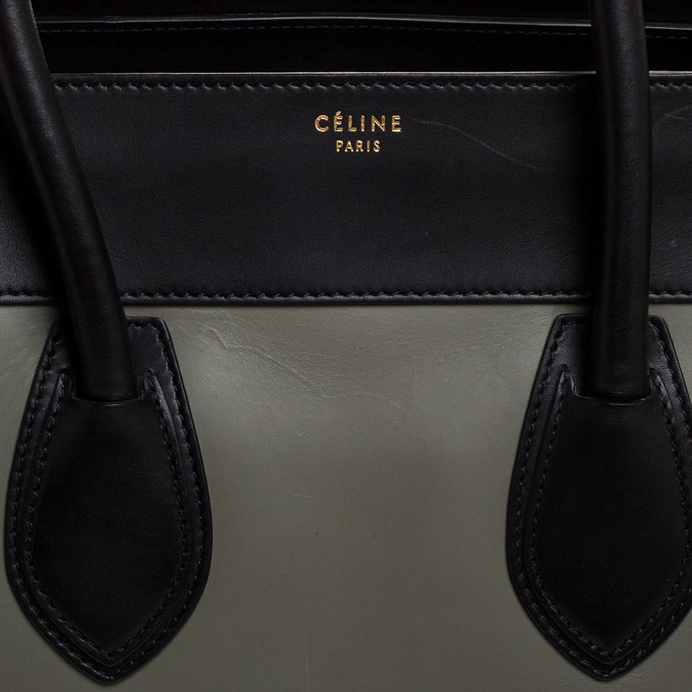 Celine Multicolor Leather and Suede Medium Luggage Tote 1