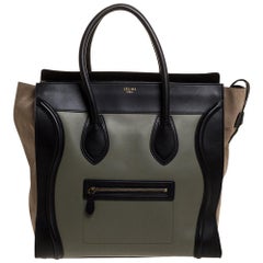 Celine Multicolor Leather and Suede Medium Luggage Tote