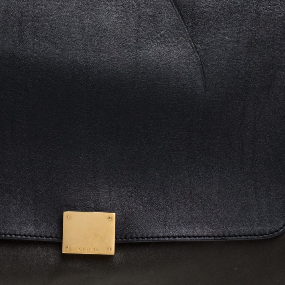 Celine Multicolor Leather and Suede Medium Trapeze Bag 2