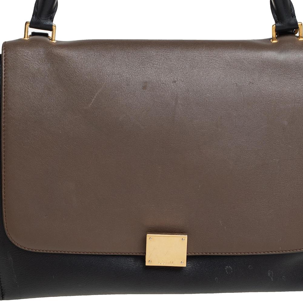 Celine Multicolor Leather and Suede Medium Trapeze Top Handle Bag 7