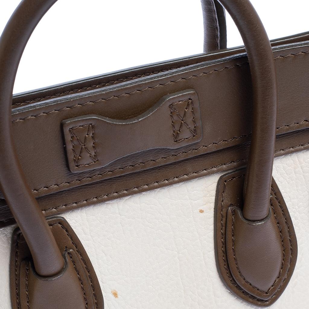 Celine Multicolor Leather and Suede Nano Luggage Tote 5