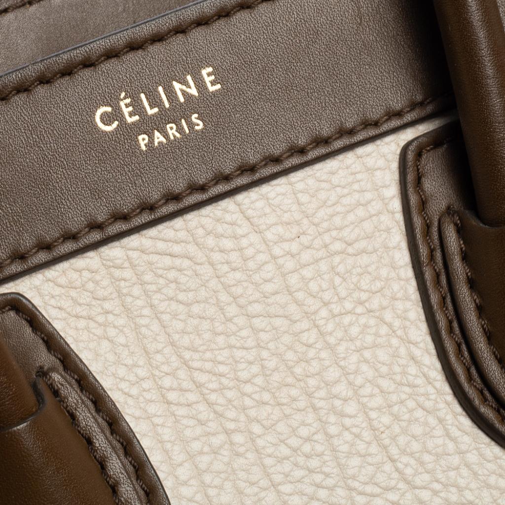 Celine Multicolor Leather and Suede Nano Luggage Tote 9