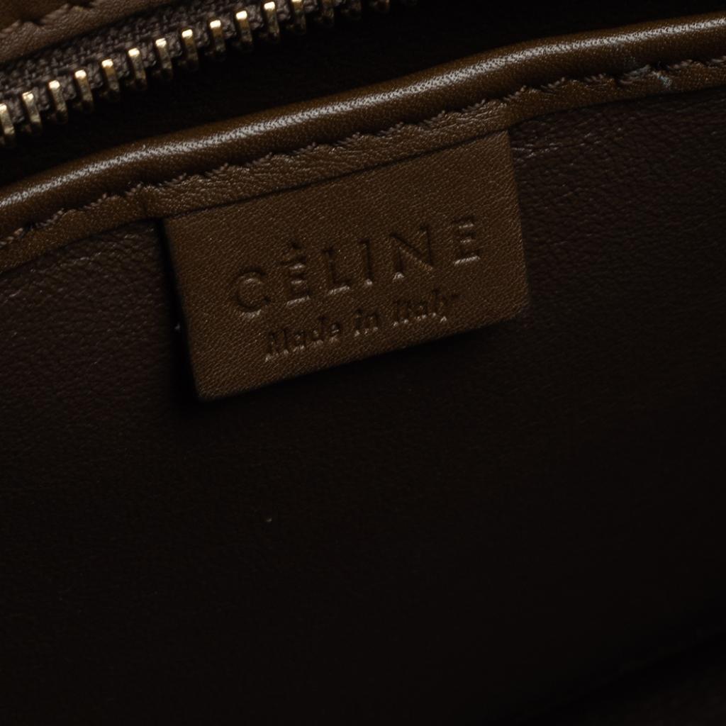 Celine Multicolor Leather and Suede Nano Luggage Tote 11