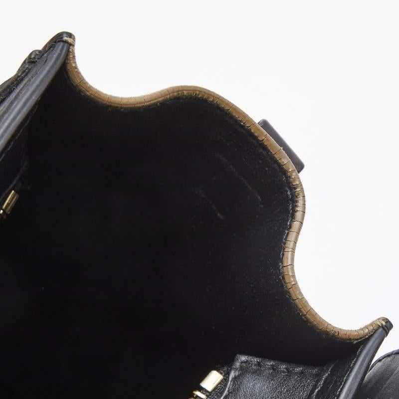 Céline Multicolor Leather and Suede Nano Luggage Tote In Good Condition For Sale In Dubai, Al Qouz 2