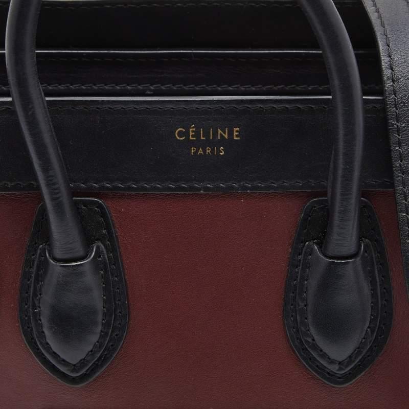 Women's Céline Multicolor Leather and Suede Nano Luggage Tote For Sale