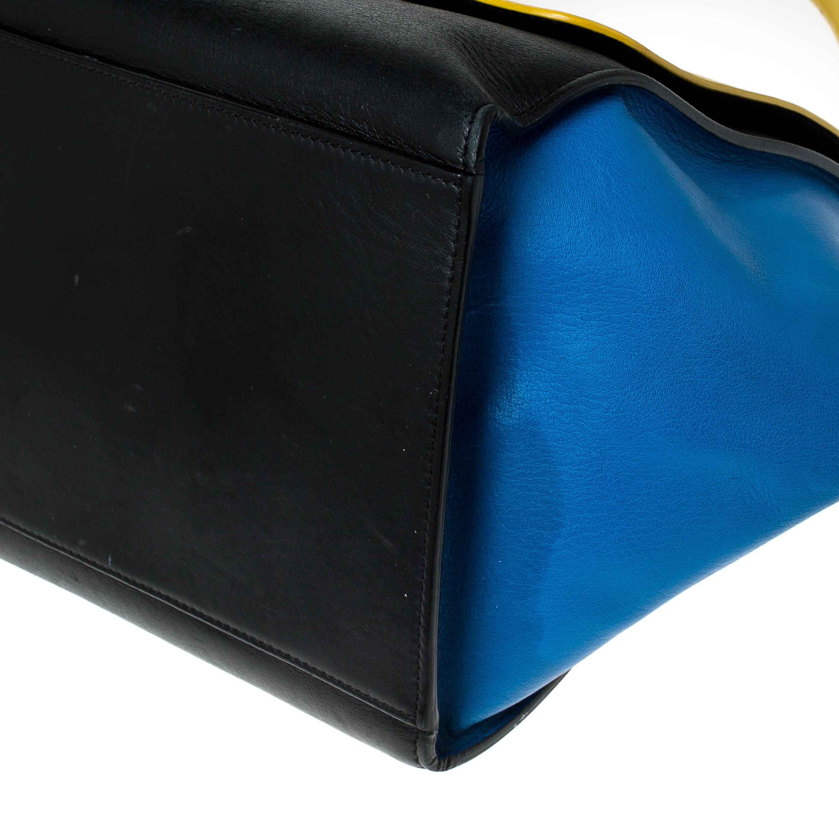 Celine Multicolor Leather Medium Trapeze Bag 2