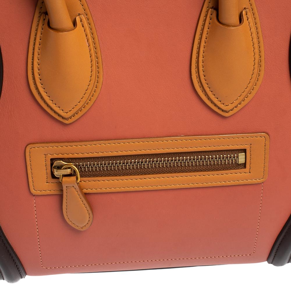 Celine Multicolor Leather Micro Luggage Tote 4