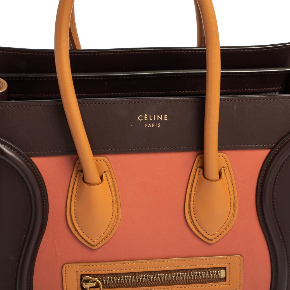Celine Multicolor Leather Micro Luggage Tote 7