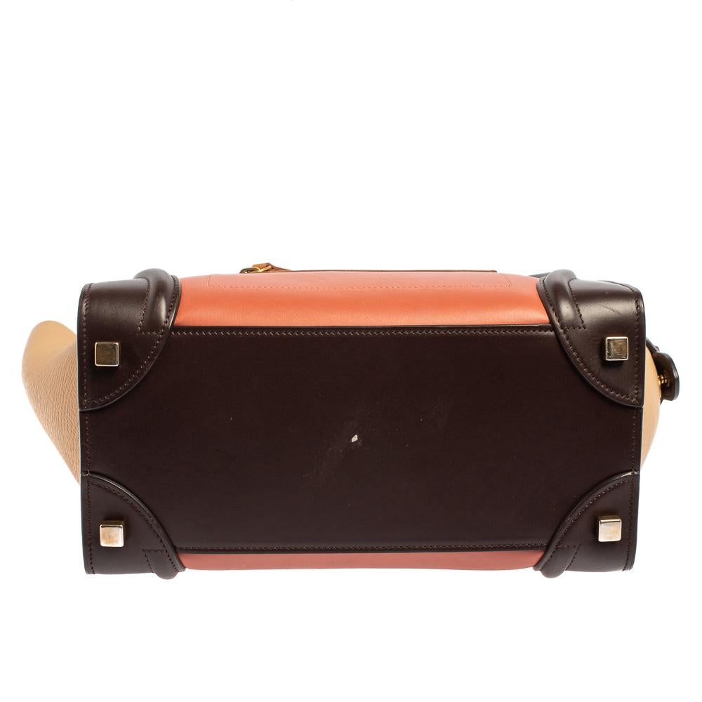 Celine Multicolor Leather Micro Luggage Tote 8