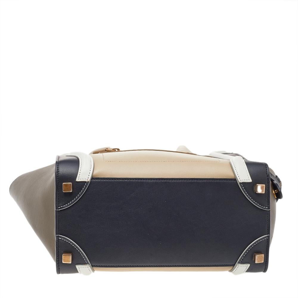 Women's Celine Multicolor Leather Micro Luggage Tote