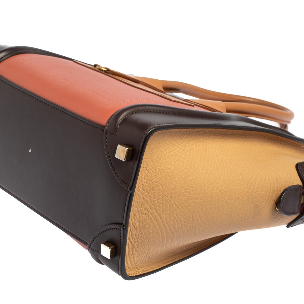 Women's Celine Multicolor Leather Micro Luggage Tote