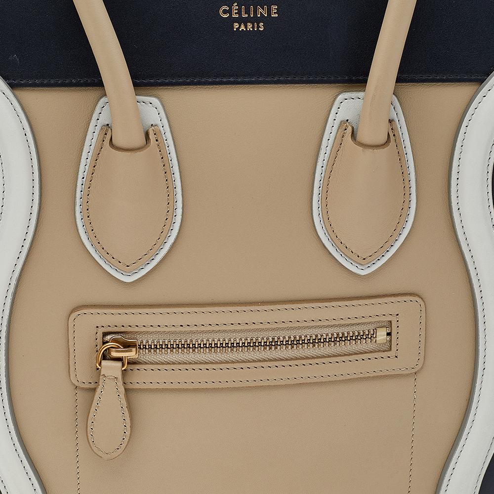 Celine Multicolor Leather Micro Luggage Tote 3