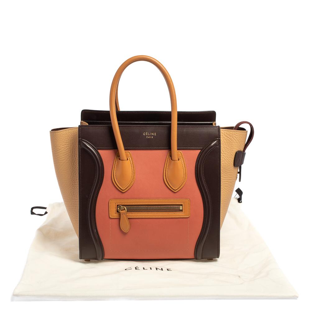 Celine Multicolor Leather Micro Luggage Tote 1