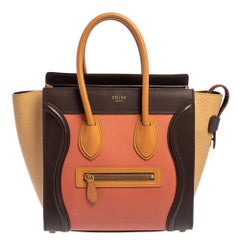 Celine Multicolor Leather Micro Luggage Tote