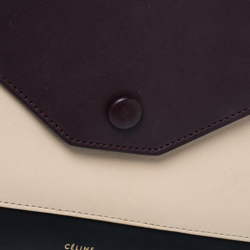 Celine Multicolor Leather Pocket Envelope Shoulder Bag 5