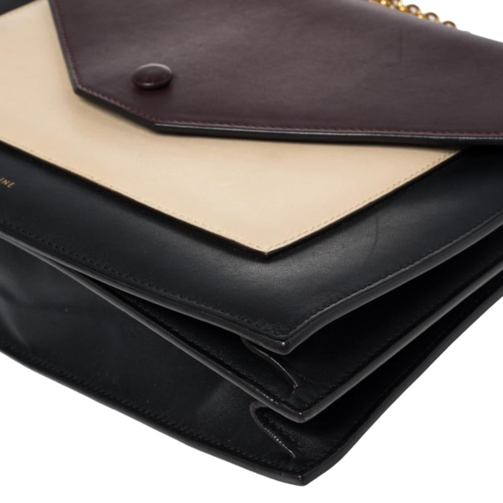 Celine Multicolor Leather Pocket Envelope Shoulder Bag 2