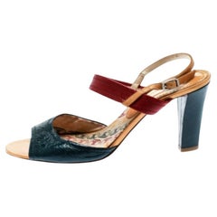 Sandales à talon en cuir multicolore de Celine Taille  39.5