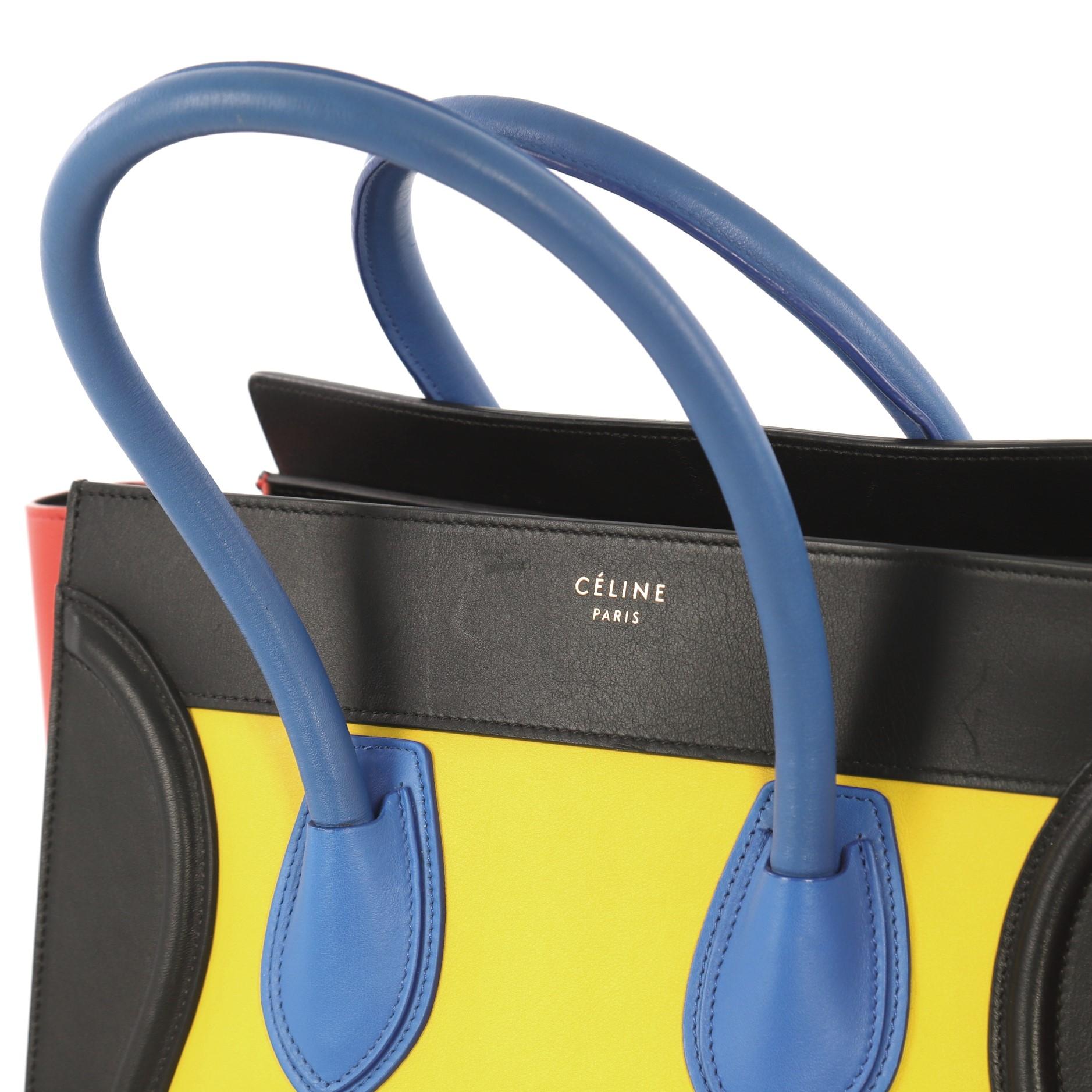  Celine Multicolor Luggage Handbag Leather Mini 2