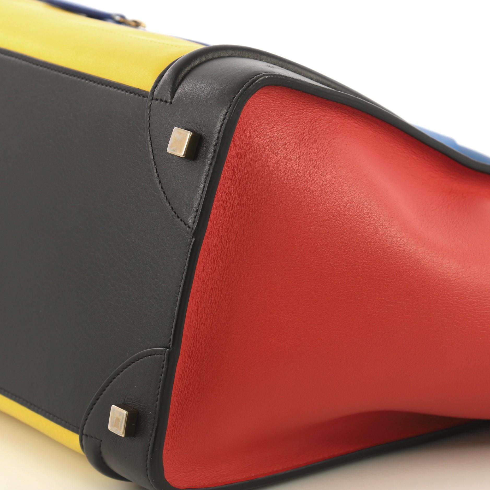  Celine Multicolor Luggage Handbag Leather Mini 3