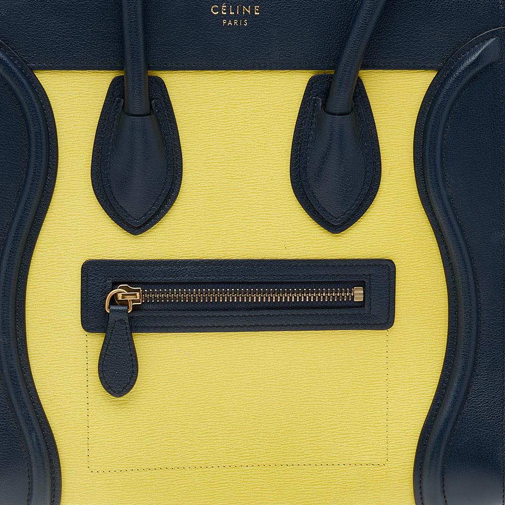 Celine Multicolor Suede And Leather Micro Luggage Tote 1