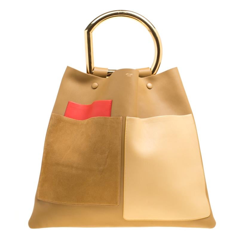 Celine Multicolour Leather Geometric Bag