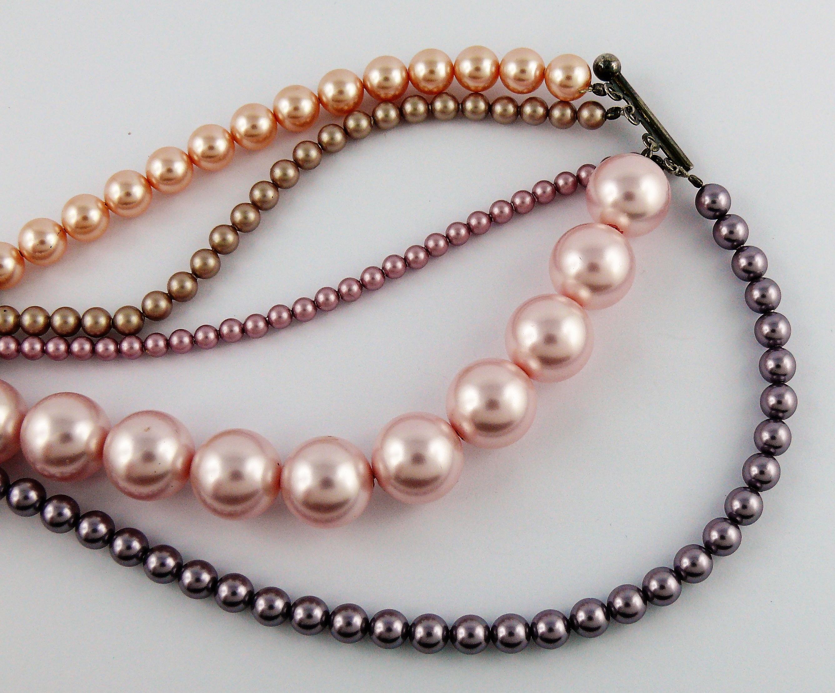 Women's Celine Multistrand Pearl Necklace For Sale