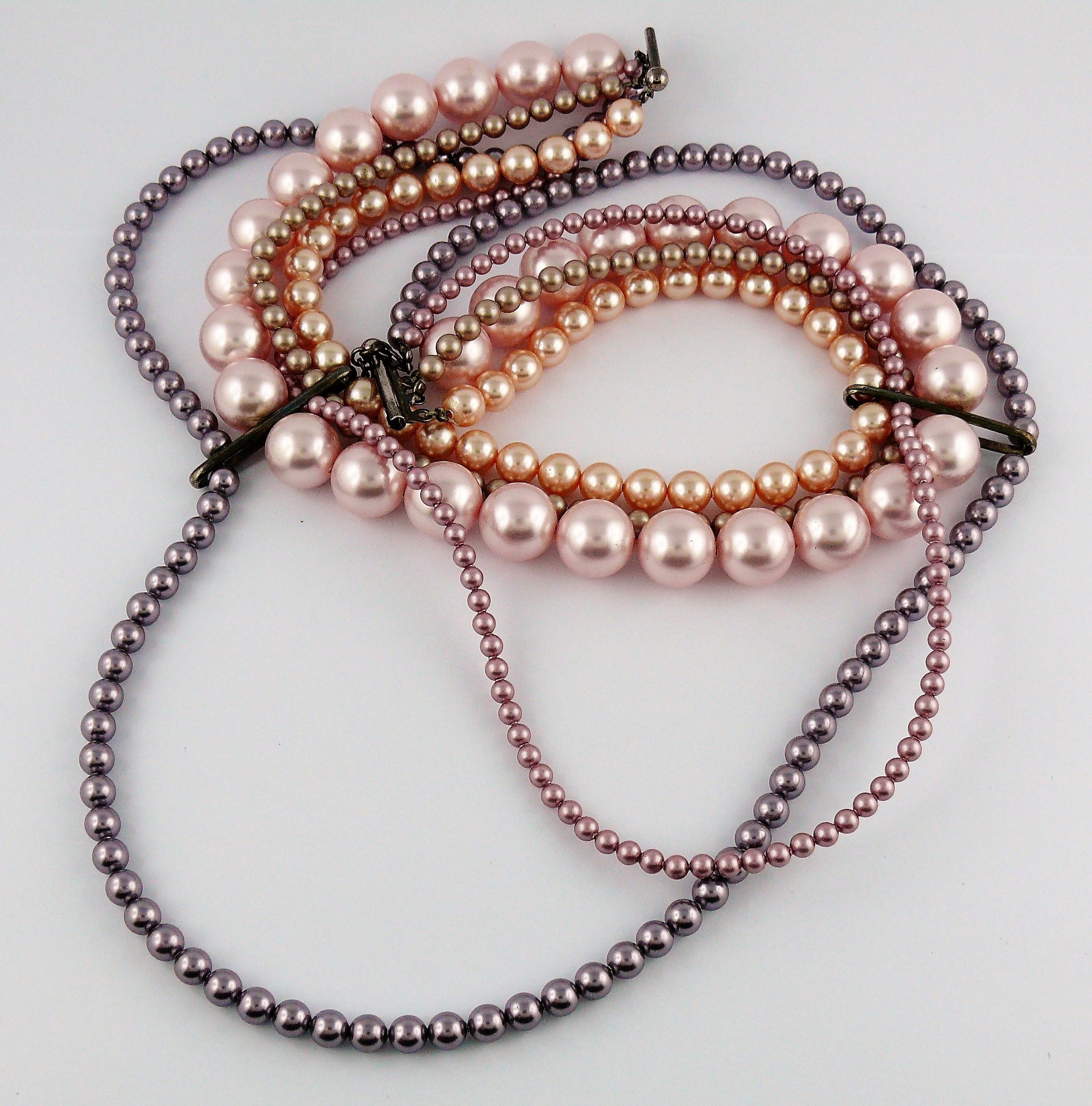 Celine Multistrand Pearl Necklace For Sale 1