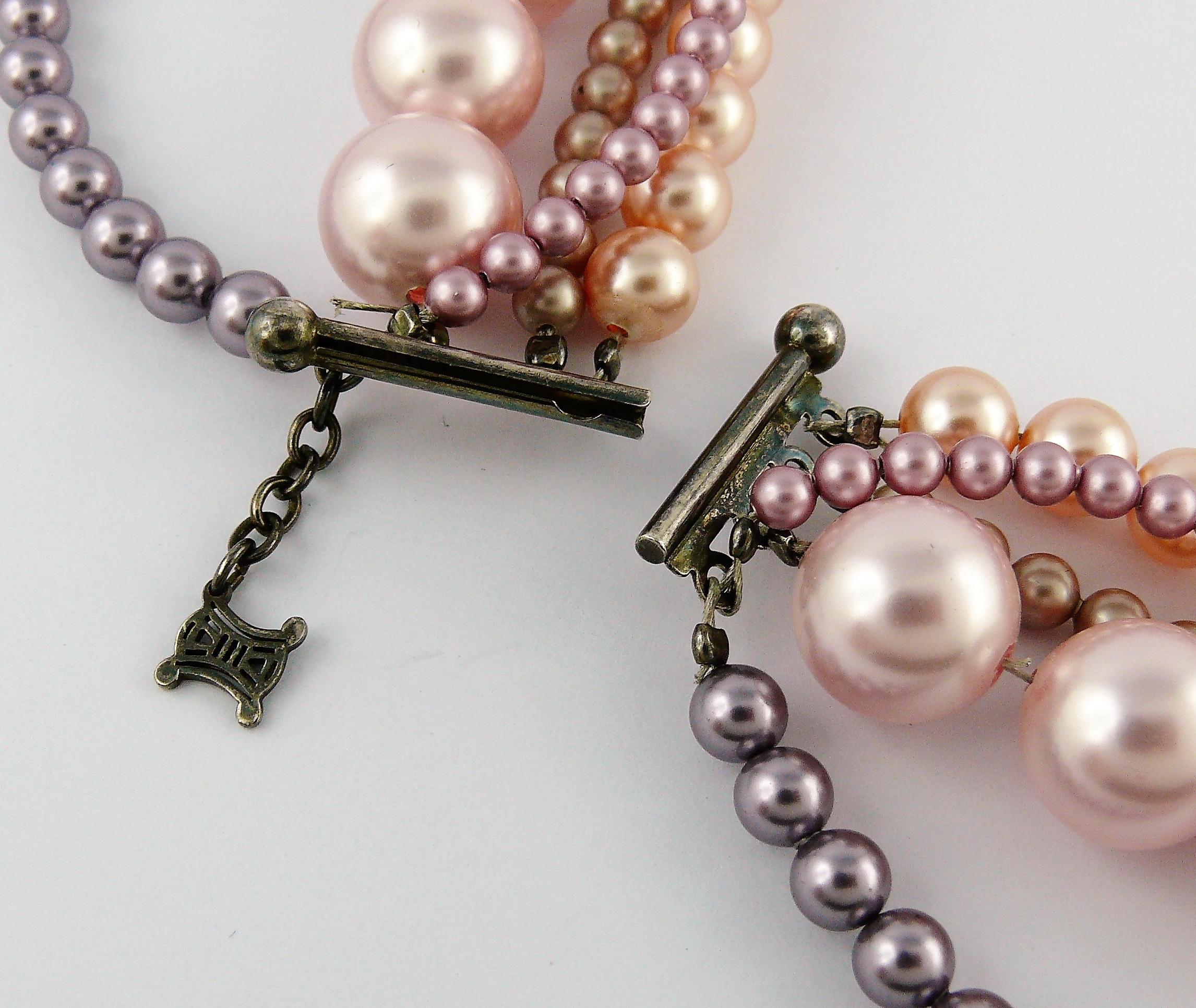 Collana di perle Celine a più fili in vendita 2