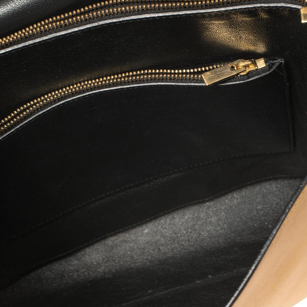 Celine Mustard/Black Leather Blade Flap Bag 2