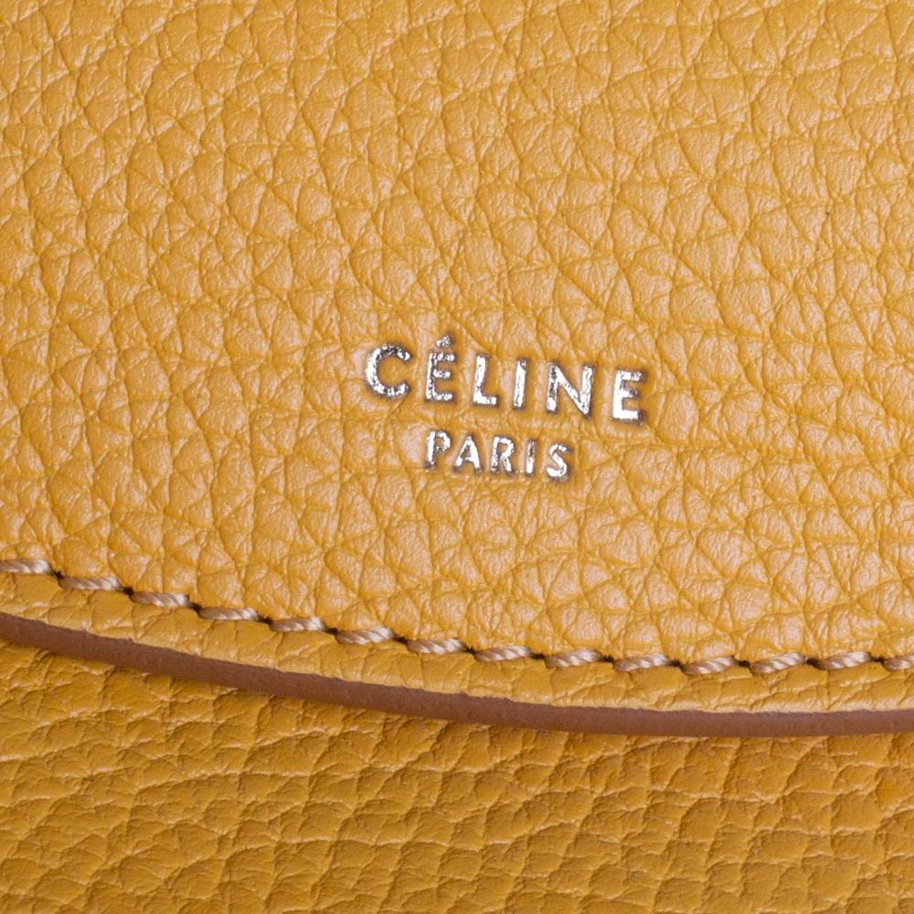 Celine Mustard Leather Medium Hobo 1