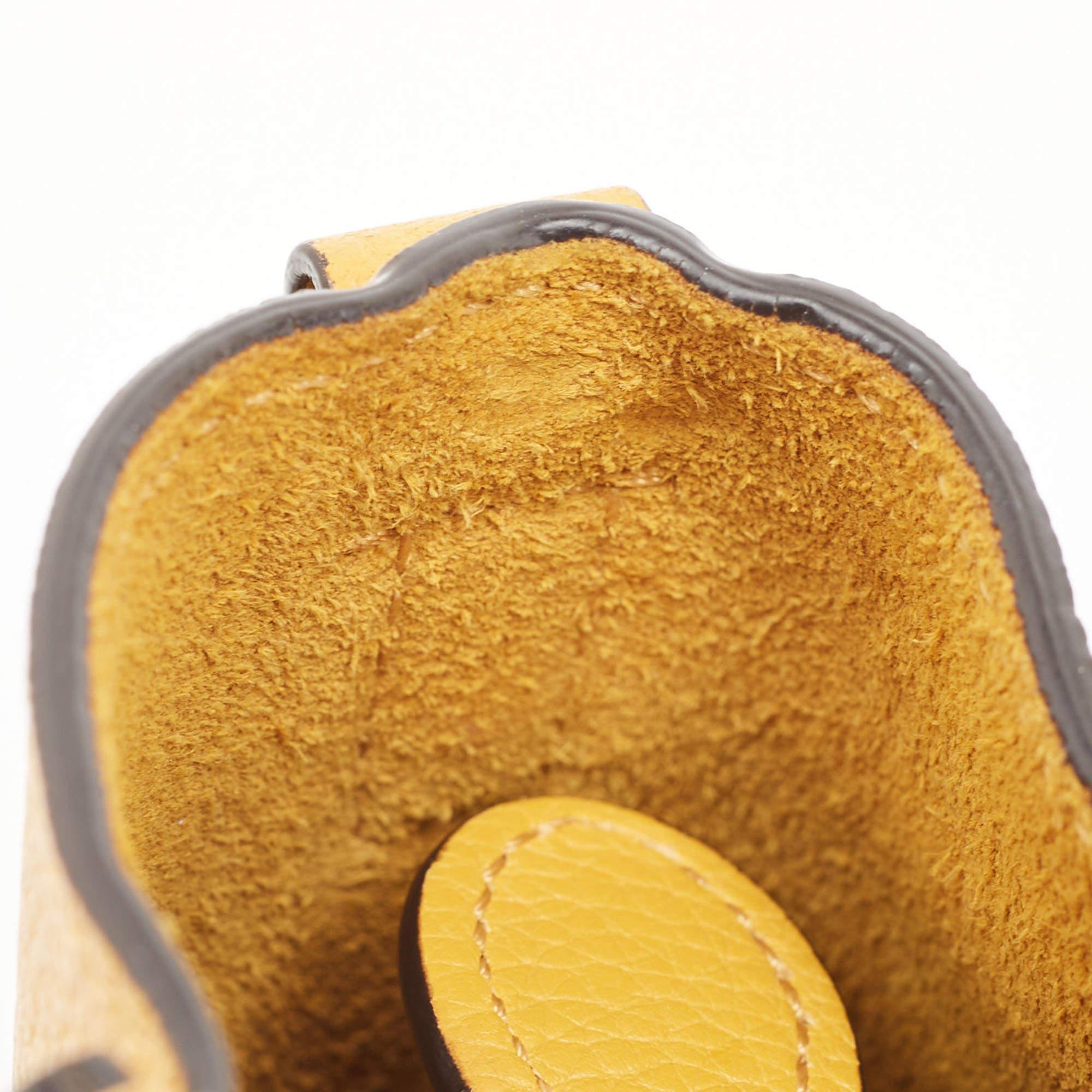 Céline Mustard Leather Nano Luggage Tote For Sale 4