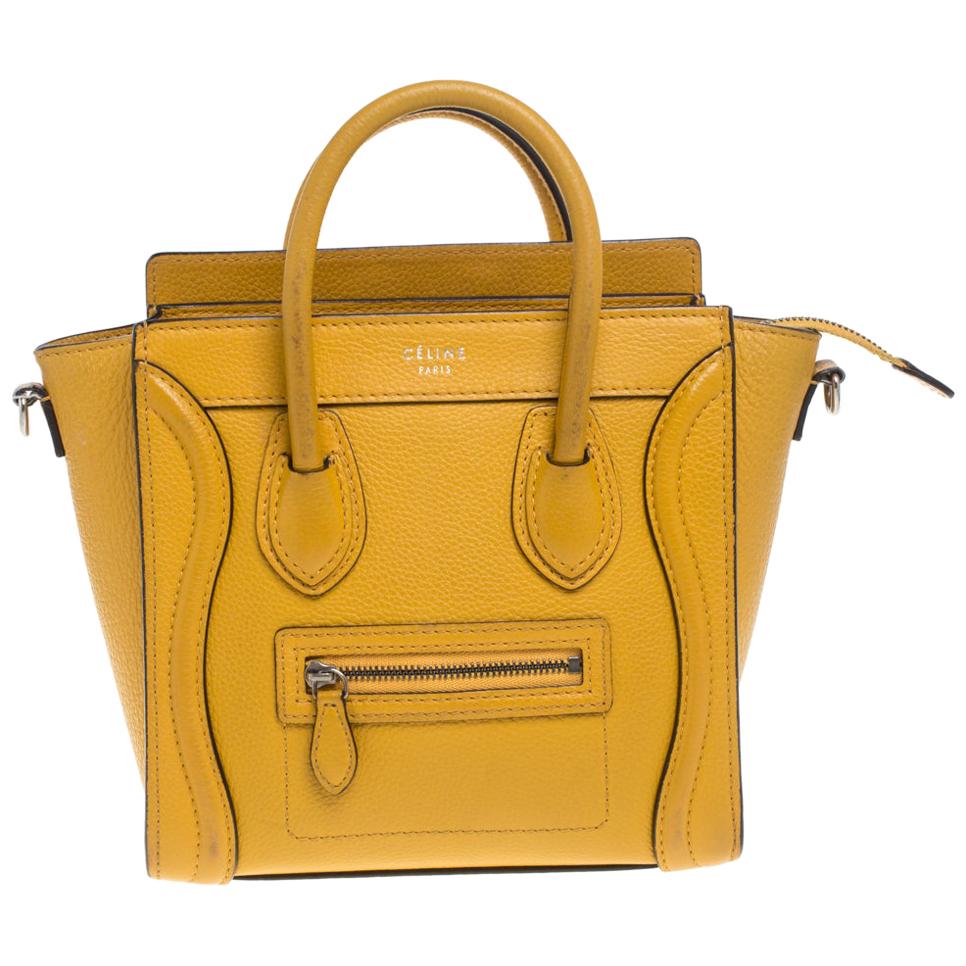mustard leather tote