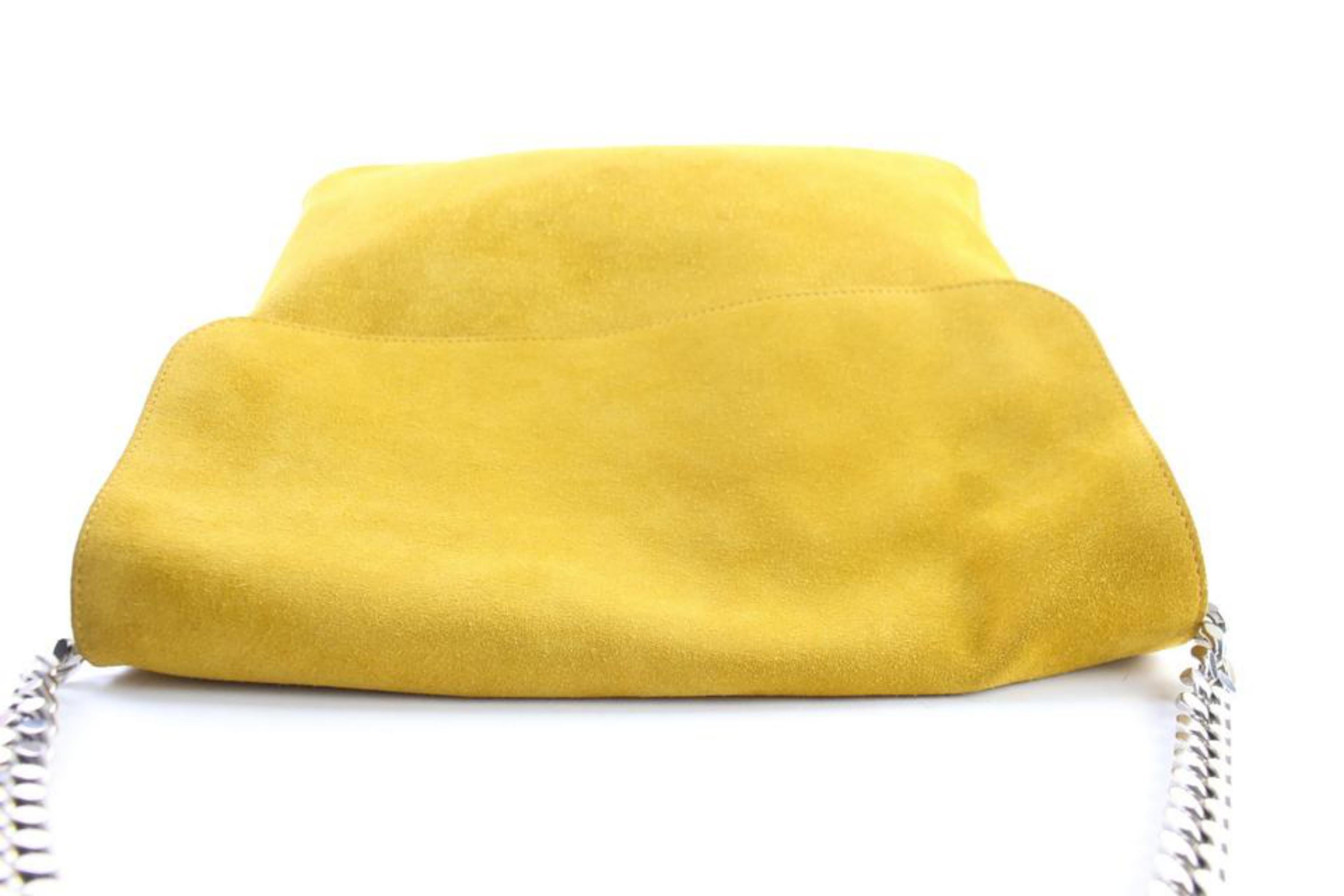 Céline Mustard Yellow Gourmette Chain Hobo 2CE1123 7