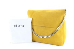 Céline Mustard Yellow Gourmette Chain Hobo 2CE1123