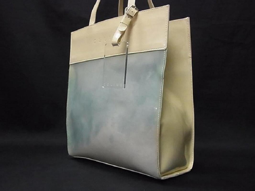 Gray Céline Naked Clear Shopper Translucent 239717 Blue Vinyl Tote