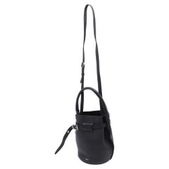 Celine Nano Big Bag Bucket aus schwarzem Kalbsleder