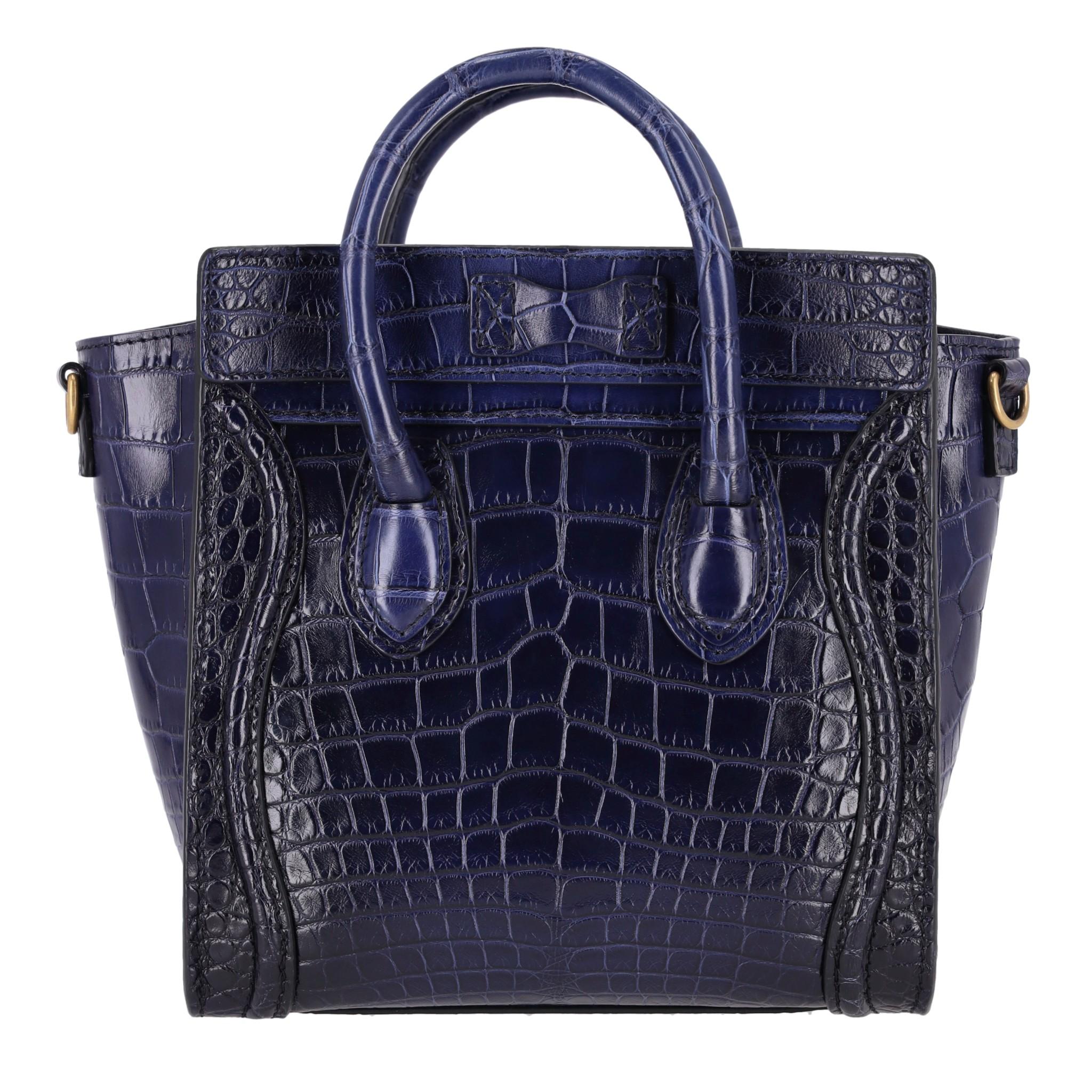 Sac de voyage Nano en peau de crocodile Celine Excellent état - En vente à London, GB