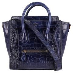 Celine Nano Luggage Bag In Crocodile Skin