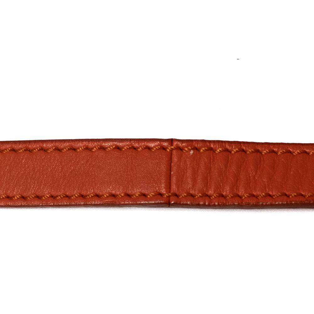 CELINE, Nano Luggage in orange leather For Sale 9