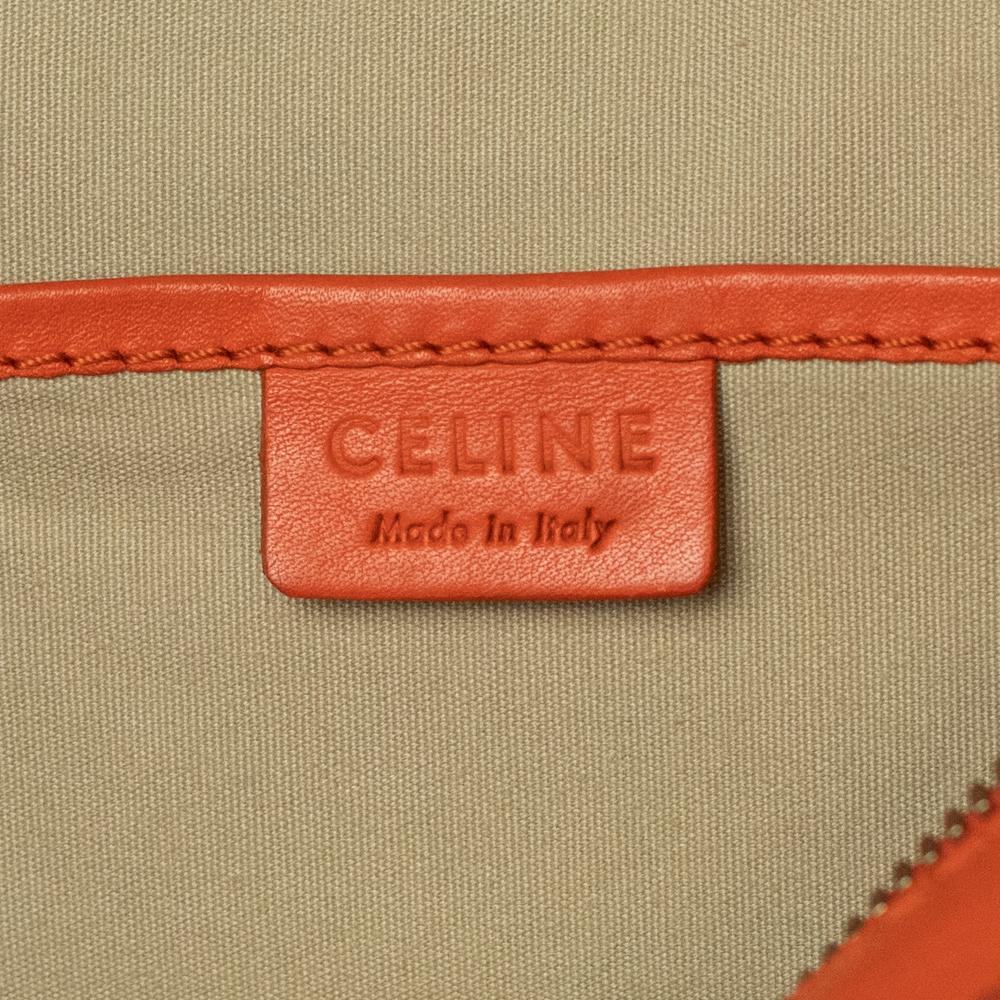 CELINE, Nano Luggage in orange leather For Sale 1