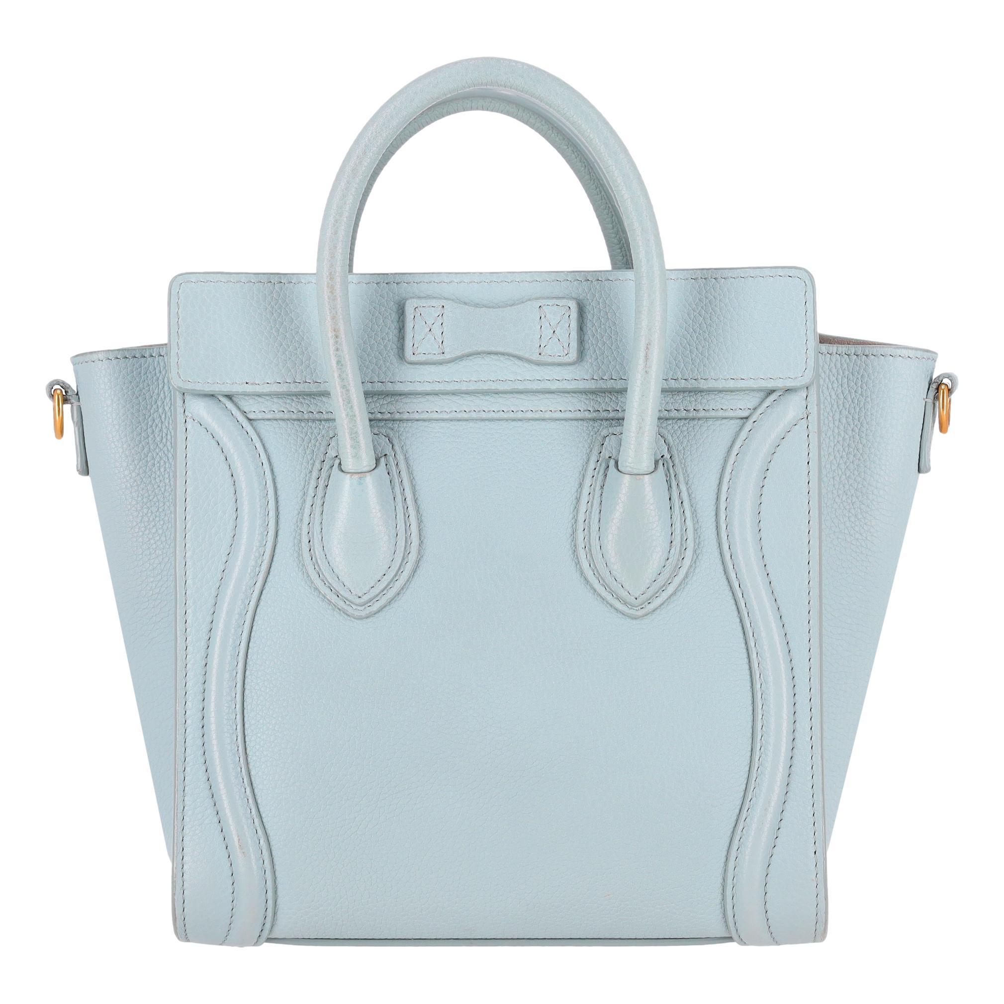 Women's Celine Nano Luggage Leather Bag For Sale