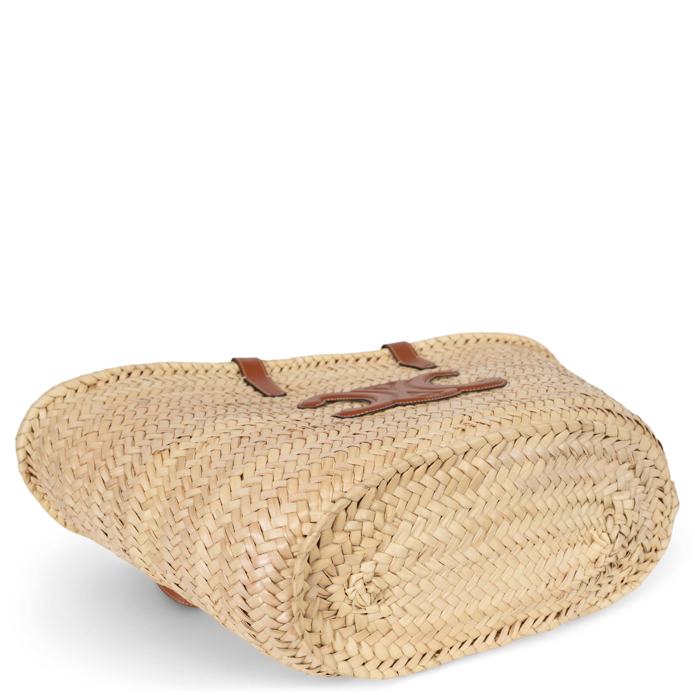 Celine sac à main CLASSIC PANIER MEDIUM en feuilles de palmier naturelles Bon état - En vente à Zürich, CH