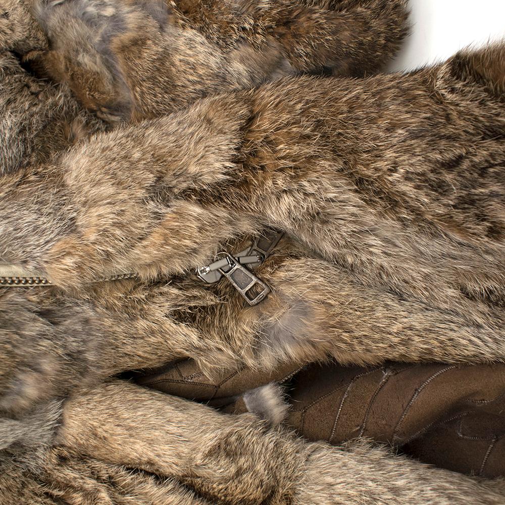 Celine Natural Rabbit Fur Longline Coat - Size US 10 1