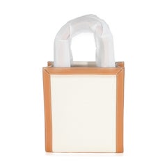 Celine Natural Tan Canvas Calfskin Mini Vertical Cabas