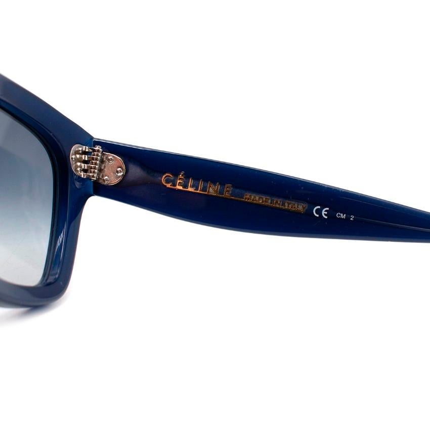 Celine Navy 41732 Wayfarer Sunglasses  In Excellent Condition In London, GB