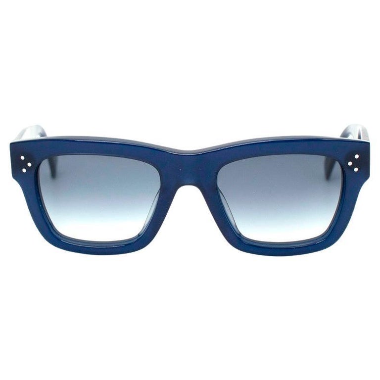 Celine Navy 41732 Wayfarer Sunglasses at 1stDibs