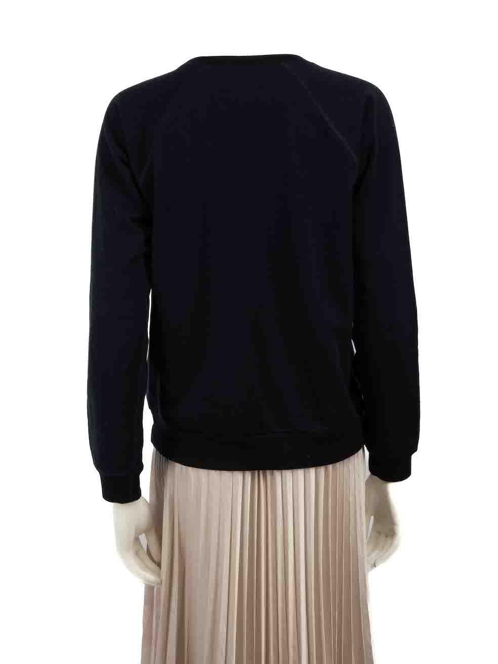 Céline Navy Anchor Logo Print Sweatshirt Size S In Good Condition In London, GB