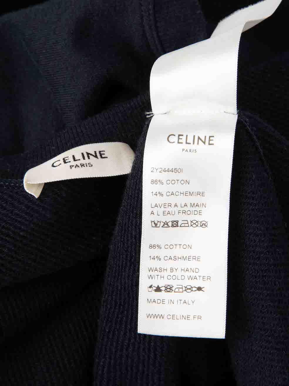 Women's Céline Navy Anchor Logo Print Sweatshirt Size S