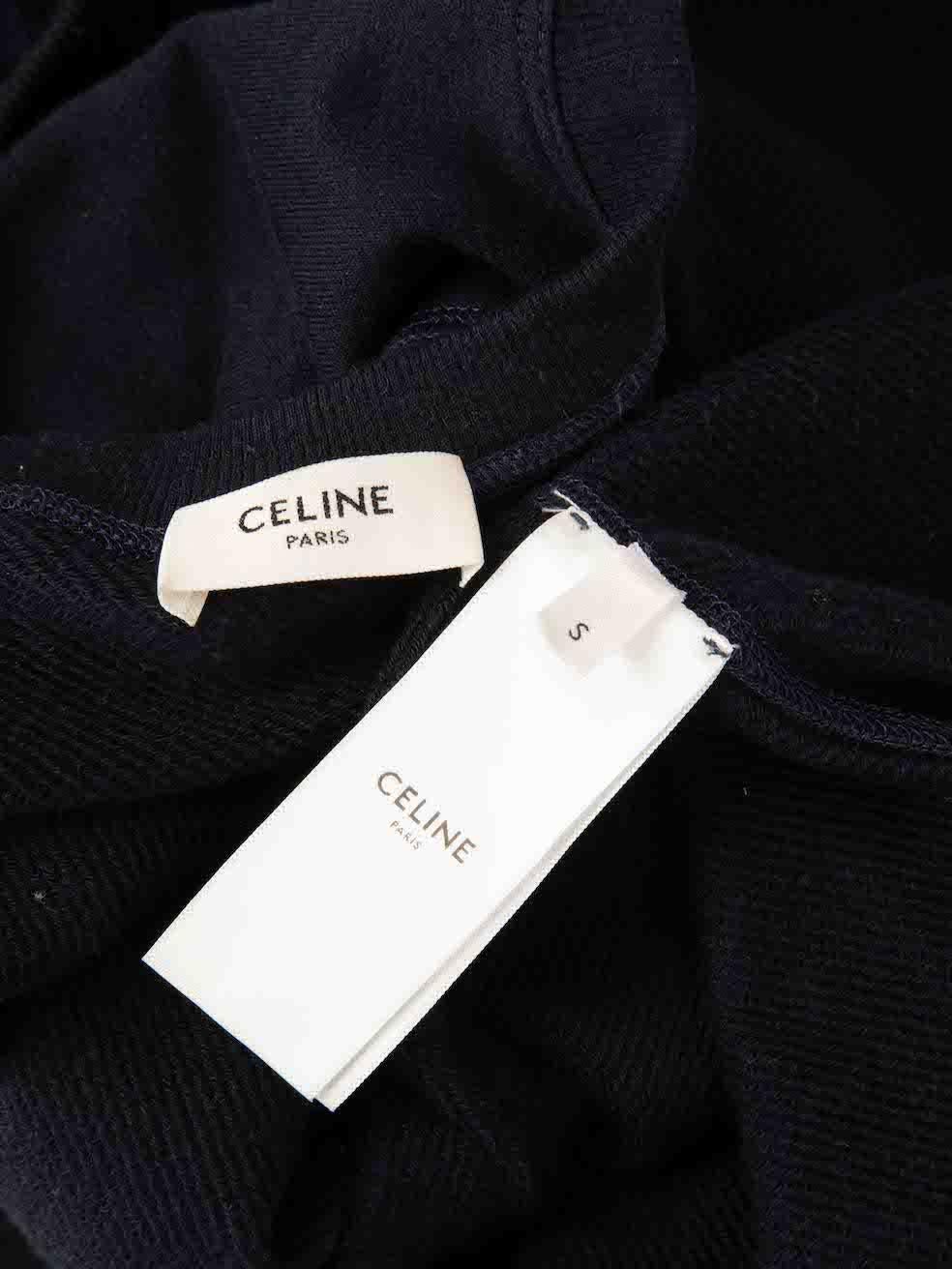 Céline Navy Anchor Logo Print Sweatshirt Size S 1
